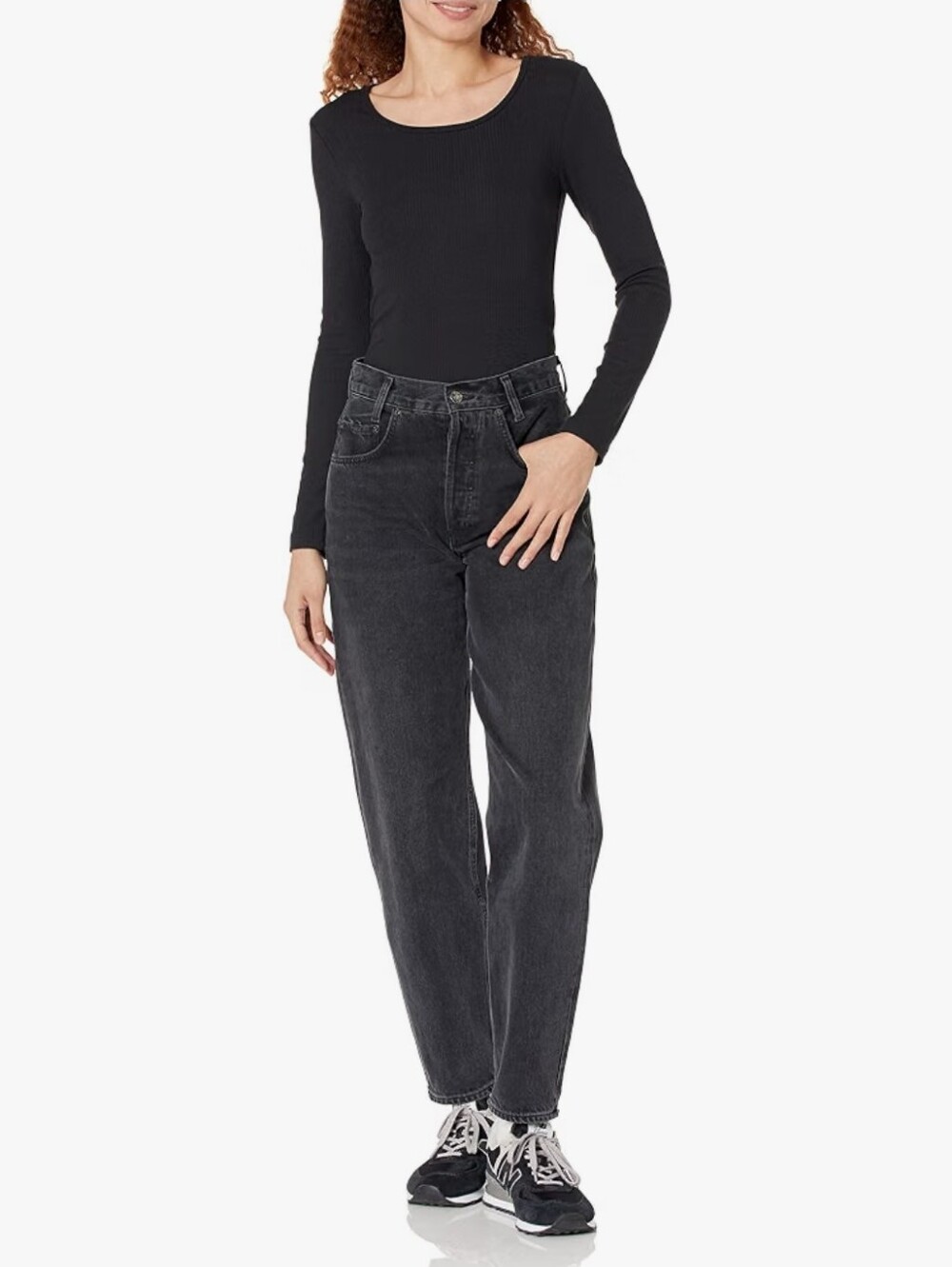 Slim-Fit Rib Scoop Neck Rib Sweater - Picture 5 of 5
